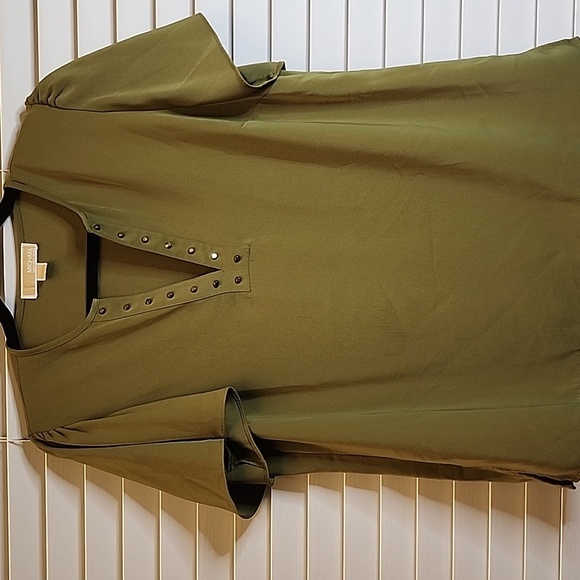 MICHAEL Michael Kors Tops - michael kors short sleeve blouse green blouse Lg